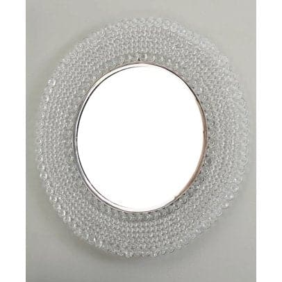 Round Crystal Wall Mirror in Chrome - HER Home Design Boutique